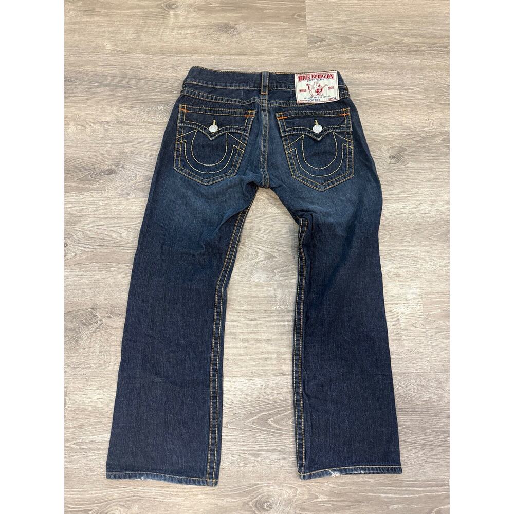 True Religion Ricky Big T Jeans Mens 34 Thick Stitch Flap Pockets USA